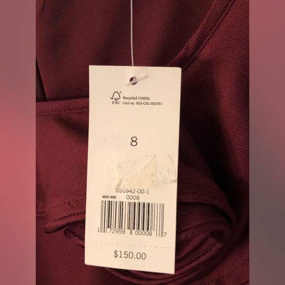 BANANA REPUBLIC Maroon Silk Sleeveless Dress NWT - Picture 5 of 8